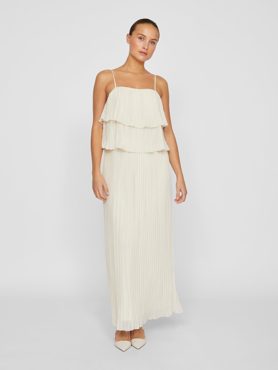 VICHIFFAN Long Dress - Birch - VERO MODA & VILA Bergvik